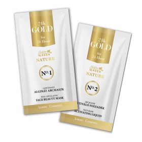   Golden Green Nature 24K gold lehúzható arcmaszk Aktiváló oldattal