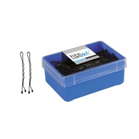 Eurostil 01610/50 Hullámcsat Fekete 5cm Egyenes 300db