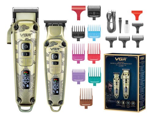 VGR Prof. Haj és Szakállvágó Cordless Hair Clipper Trimmer szett V-643